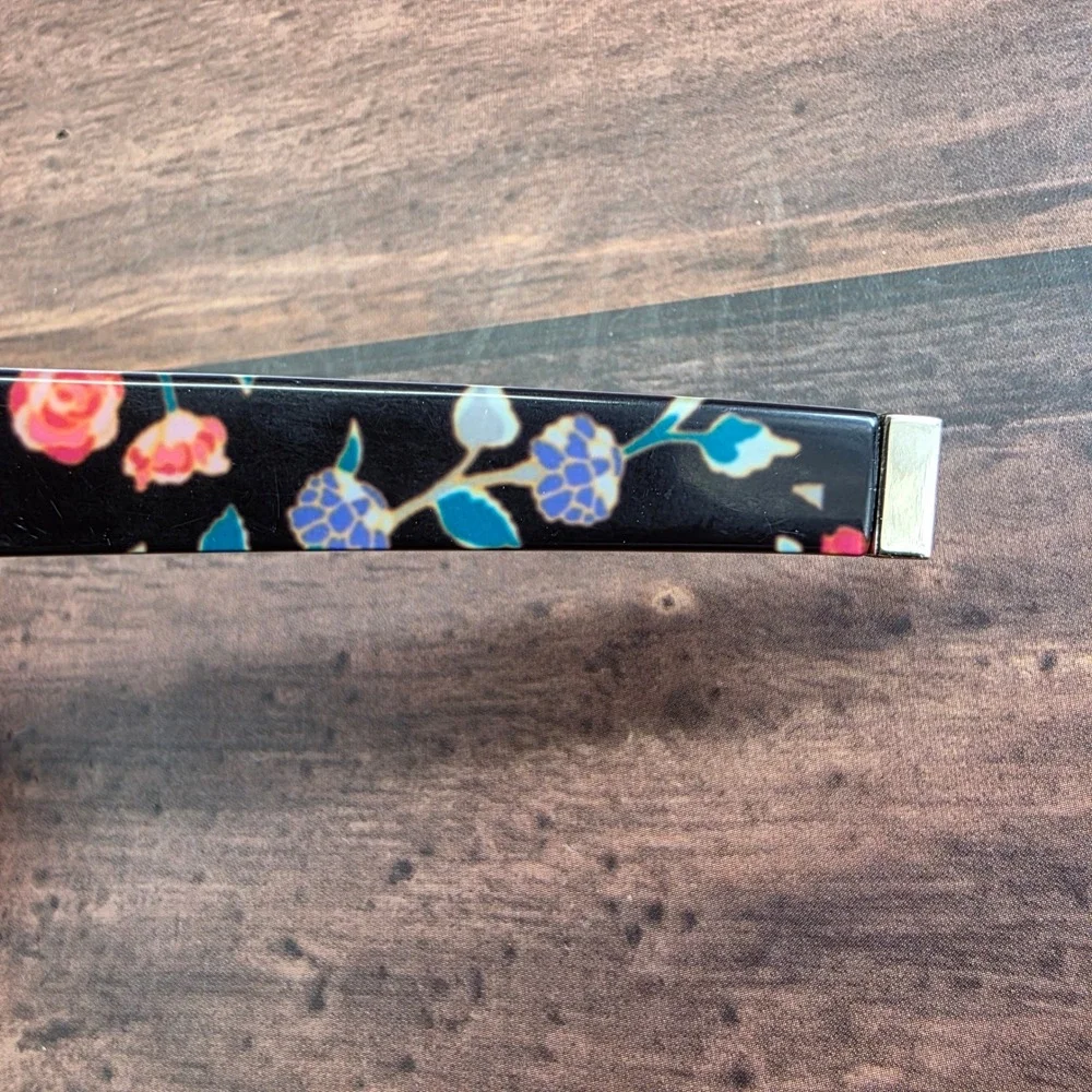 Kate Spade Jeri Replacement Eyeglass Temple Arms Black Floral 140mm Pair‎